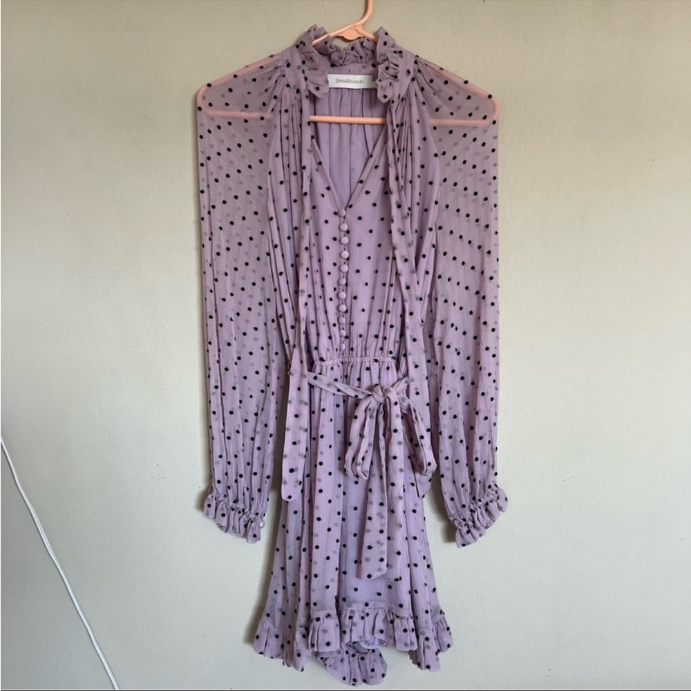 Zimmermann Lilac Polkadot Playsuit